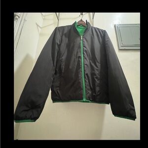 ♦️Brooks Brothers Reversible Black & Green Puffer Jacket | Size M | Preowned ✅